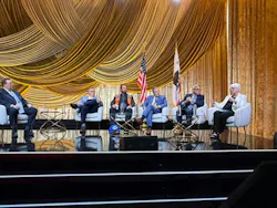 Sheridan at a panel discussion alongside members of IAPMO, PMI and the MCAA.