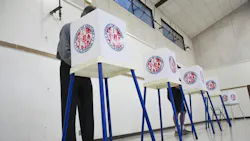 Citizens vote in Oak View, CA.
