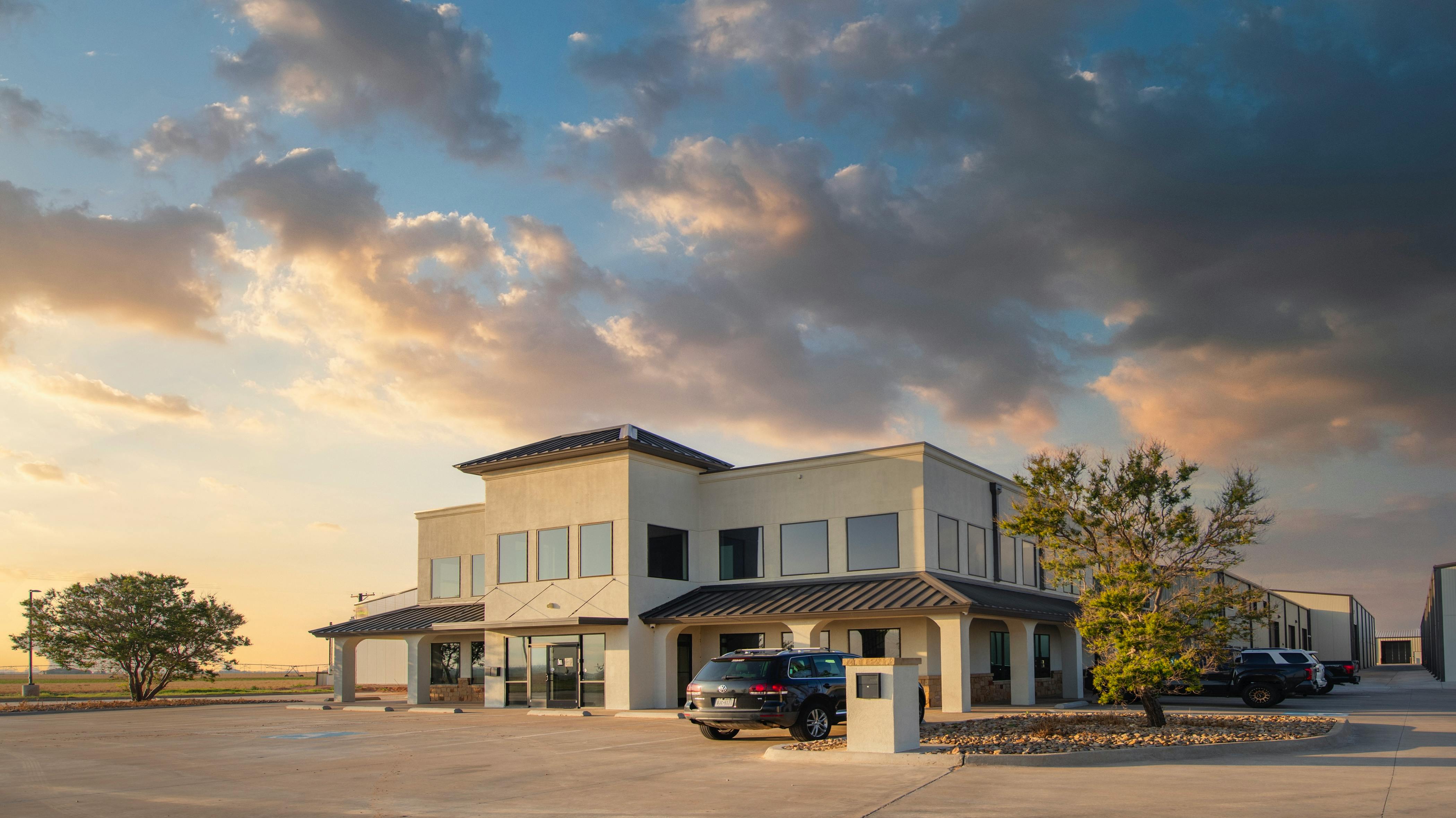 An external view of the new 50,000-square-foot facility in Wolfforth, Texas.