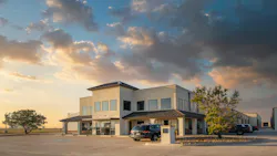 An external view of the new 50,000-square-foot facility in Wolfforth, Texas.