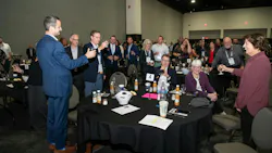 A toast for outgoing CEO Cindy Sheridan.